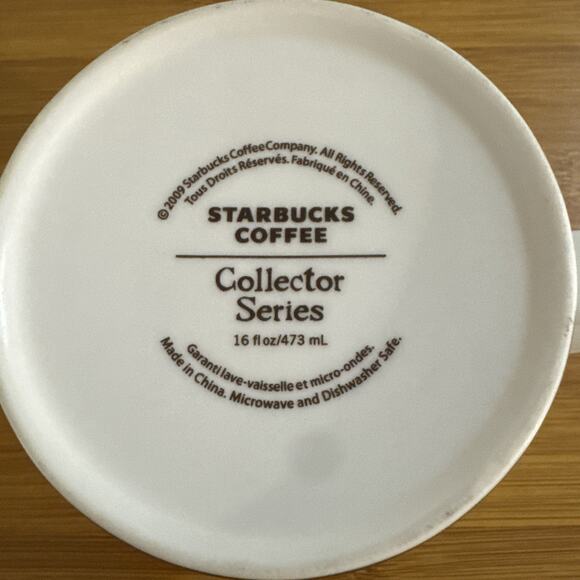 Starbucks Canada Global Icon Collector Series Ceramic Coffee Mug Cup 16 oz 2009 - Picture 4 of 4